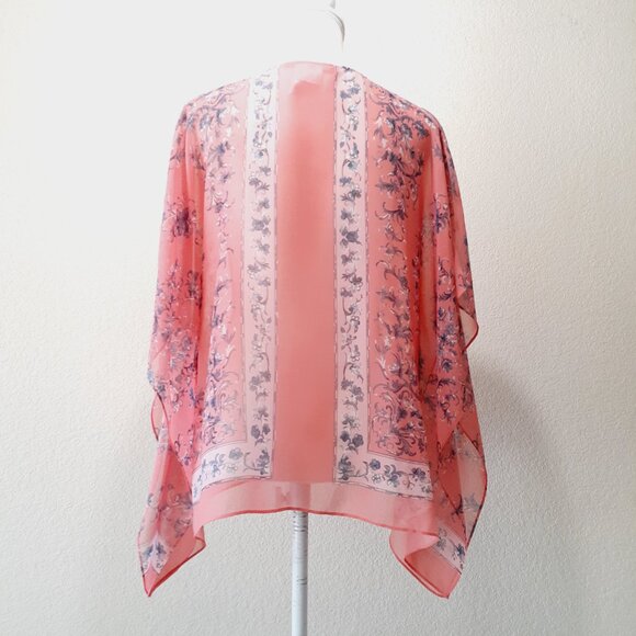 BCBG MaxAzria Sheer Poncho Blouse - Picture 4 of 12